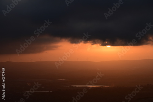 sunset in the mountains