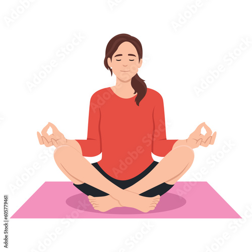 Meditation health benefits for body, mind and emotions, vector infographic with icons set. Flat vector illustration isolated on white background