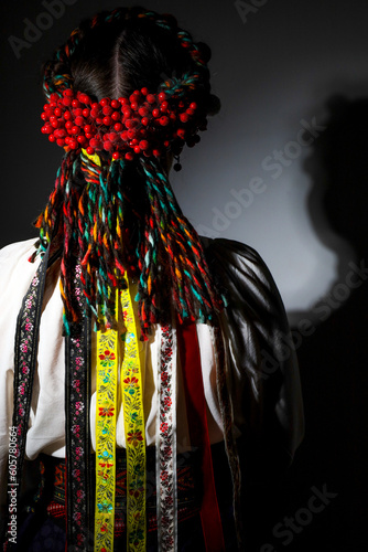 Ukrainian woman in traditional national Ukrainian clothes. National costume embroidery