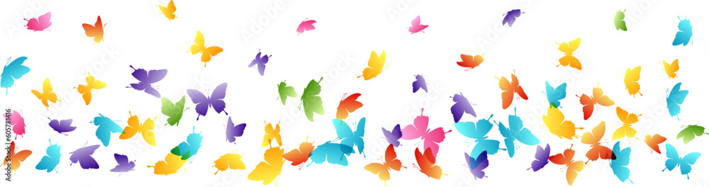 Flying butterflies. Vector decoration element.