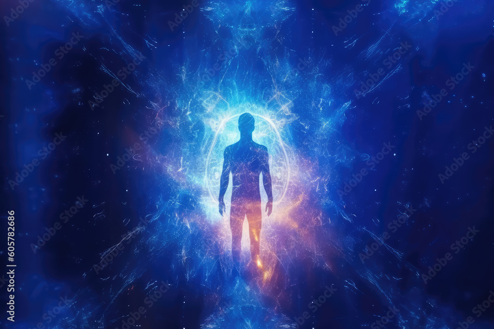 Astral body, Psychedelic journey, near death experience - Generative AI