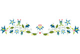 Haft kaszubski, ornament, logo, kwiaty