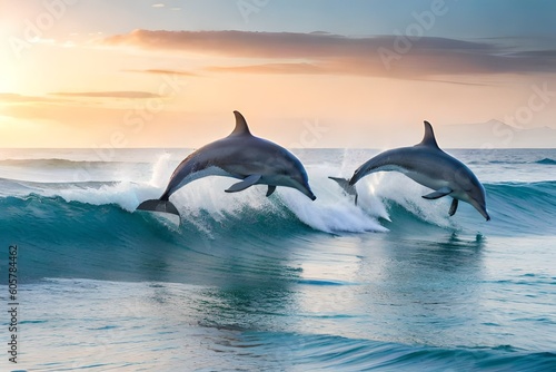 dolphin jumping out of the water © Awais05