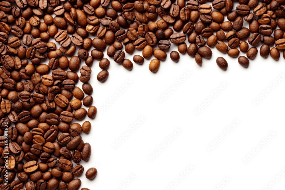 coffee beans on white background ,Generative AI coffee beans on white background ,Generative AI