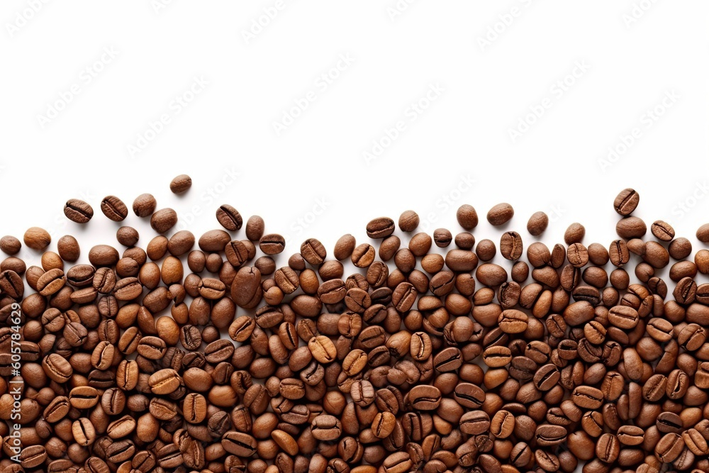 coffee beans on white background ,Generative AI coffee beans on white background ,Generative AI