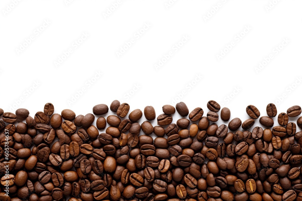 Obraz premium coffee beans on white background ,Generative AI