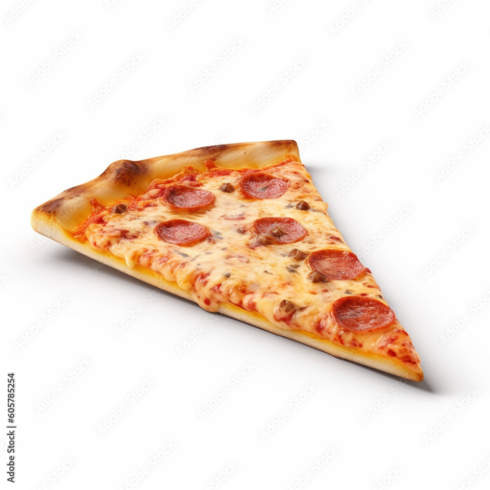 Pizza slice in isolated white background Pizza slice in isolated white background