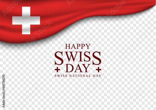 Swiss day vector background.