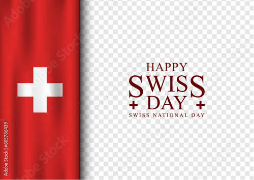Swiss day vector background.