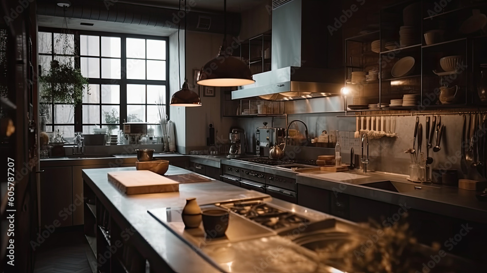 a modern luxury kitchen. Generative AI