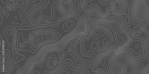 Abstract topographic wavy curve line background. Topography map pattern, Geographic curved relief. Topographic lines background. Vector illustration