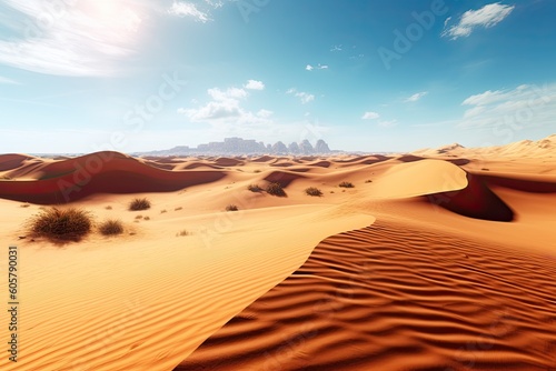 Sand dunes in the desert - GENERATIVE AI