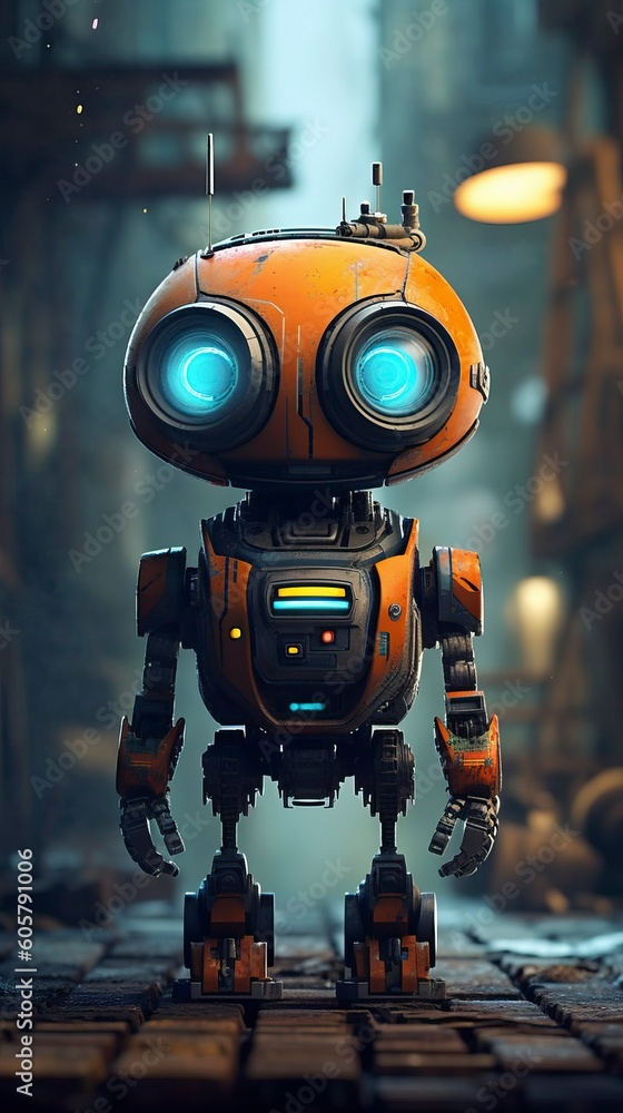 An robot android humanoid cyborg in a futuristic setting, Generative AI An robot android humanoid cyborg in a futuristic setting, Generative AI