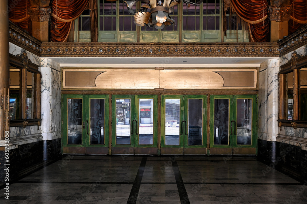 LOS ANGELES, CALIFORNIA 17 MAY 2023 Lobby at the Palace Theatre, one