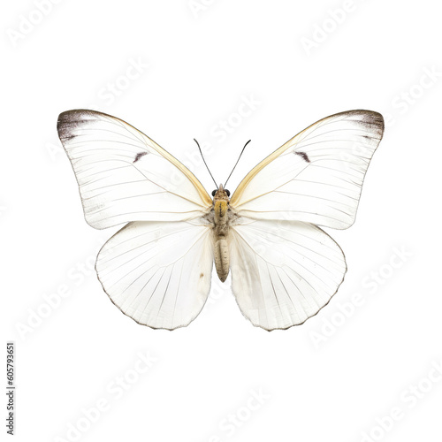 Cabbage white butterfly - Pieris rapae 1. Transparent PNG. Generative AI