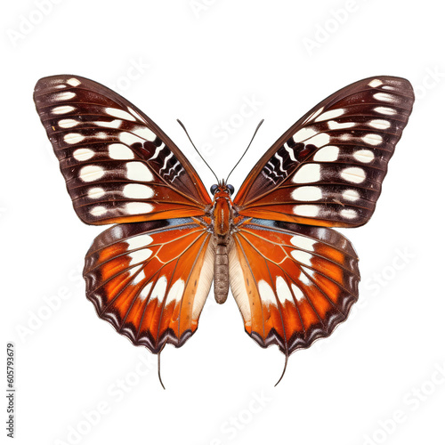 Chestnut tiger butterfly - Parantica sita 1. Transparent PNG. Generative AI