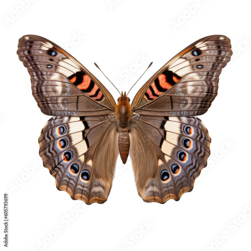 Common buckeye butterfly - Junonia coenia 1. Transparent PNG. Generative AI