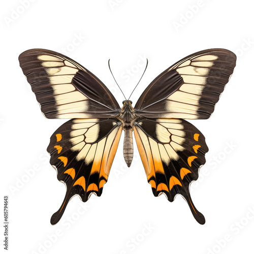 Jamaican giant swallowtail butterfly -  Papilio homerus 1. Transparent PNG. Generative AI