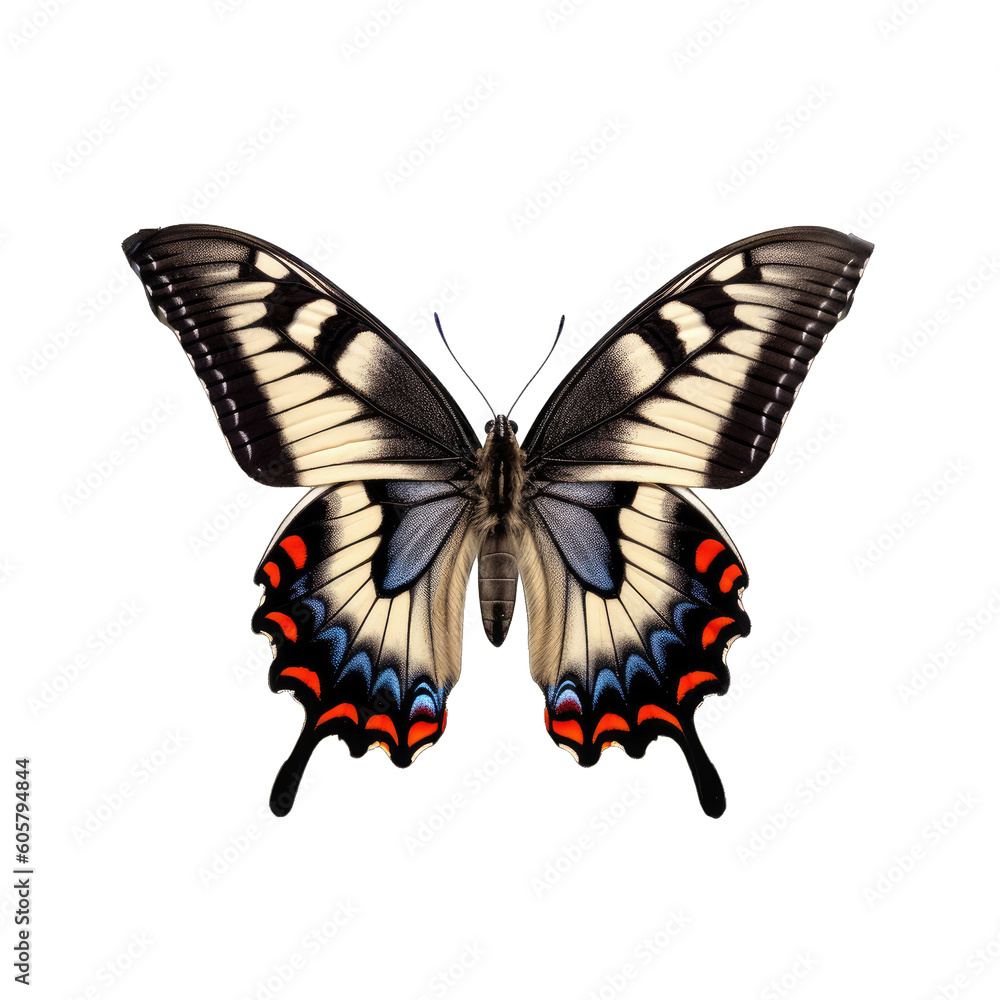 Fototapeta premium Tiger swallowtail butterfly - Papilio glaucus 1. Transparent PNG. Generative AI