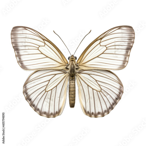 Wood white butterfly - Leptidea sinapis 1. Transparent PNG. Generative AI