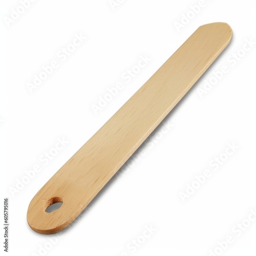 Medical wooden tongue depressor, oral hygiene and examination tool. maxillofacial, isolated on a white background, 
