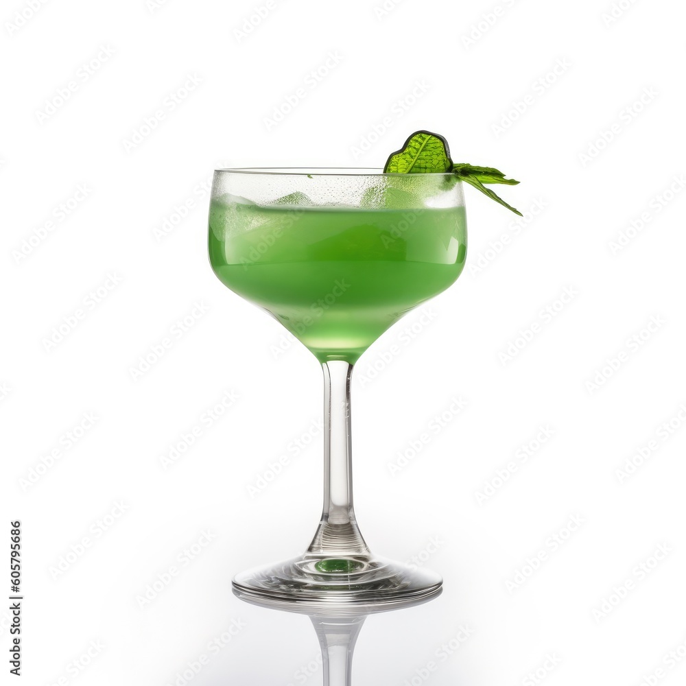 Grasshopper cocktail Isolated on White. Generative AI