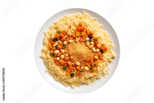 Couscous, Moroccan Cuisine. Isolated On Transparent Background, Png. Generative AI