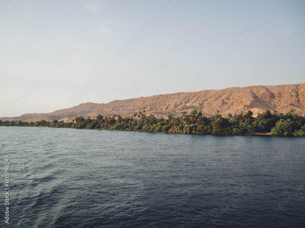 Nile River in a summer sunny day