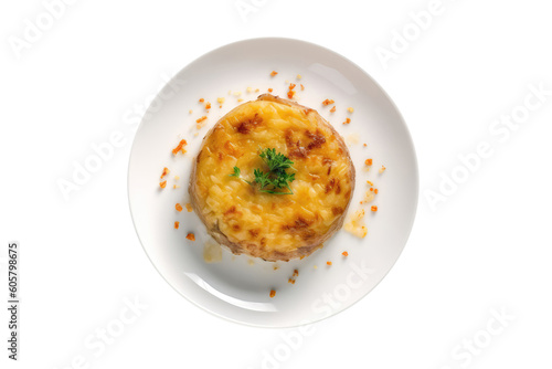 Escondidinho Cassavor Potato Casserole With Meat, Brazilian Cuisine. Isolated On Transparent Background, Png. Generative AI