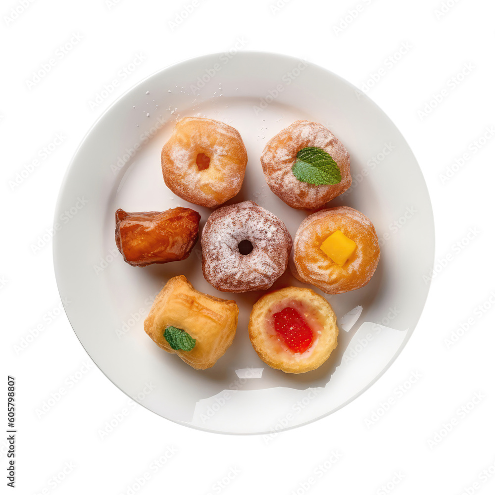 Pastel Deepfried Pastry With Various Fillings, Brazilian Cuisine. Isolated On Transparent Background, Png. Generative AI
