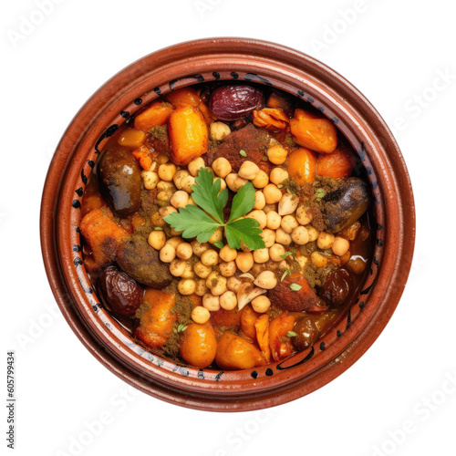 Tagine, Moroccan Cuisine. Isolated On Transparent Background, Png. Generative AI