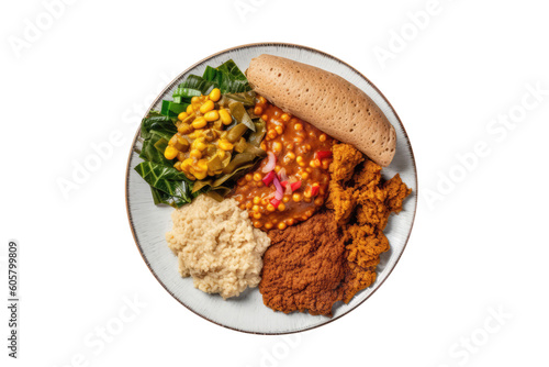 Ayib Ethiopian Cuisine. Isolated On Transparent Background, Png. Generative AI photo