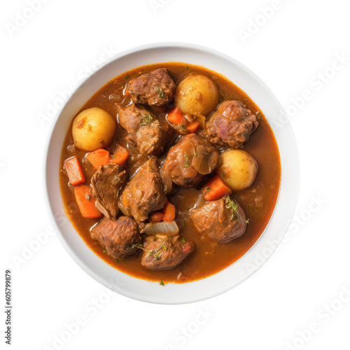 Cow Foot Stew Jamaican Cuisine. Isolated On Transparent Background, Png. Generative AI