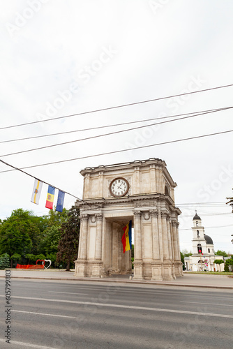 Obraz na płótnie Triumphal arch in the center of Chisinau, Moldova w salonie