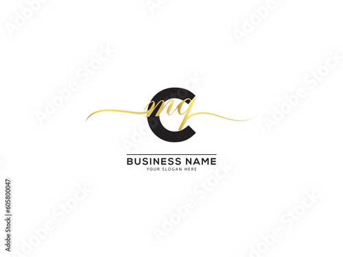 Minimalist Signature Cmq mcq Letter Logo For Shop