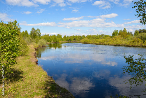 Fototapeta Naklejka Na Ścianę i Meble -  On the forest river in the Meshchersky National Park.