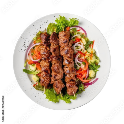 Kebab European Cuisine. Isolated On Transparent Background, Png. Generative AI