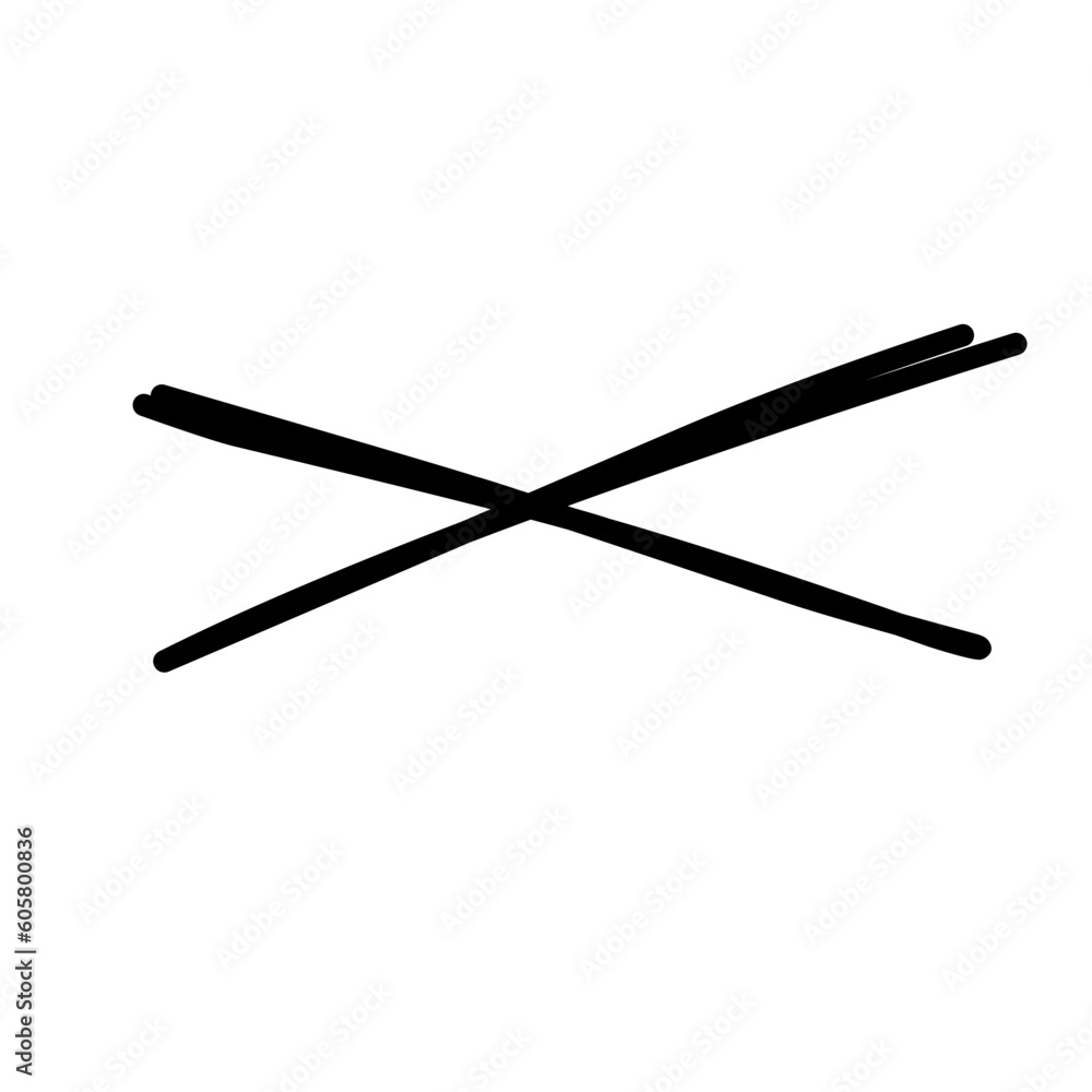 Cross out the line Cross out the line