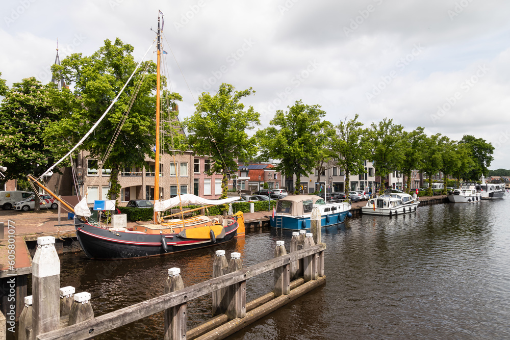 Harbor in the picturesque town of Zwartsluis.