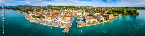 old town and port of Lazise in italy