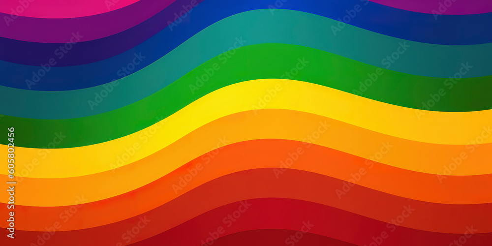 Flourishing Diversity: Embracing Equality through the LGBTQ+ Flag's Colors. Generated AI