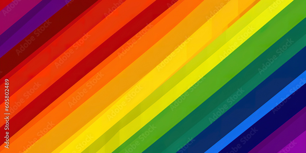 Inclusivity Unveiled: Vibrant Hues of the LGBTQ+ Pride Flag. Generated AI Inclusivity Unveiled: Vibrant Hues of the LGBTQ+ Pride Flag. Generated AI