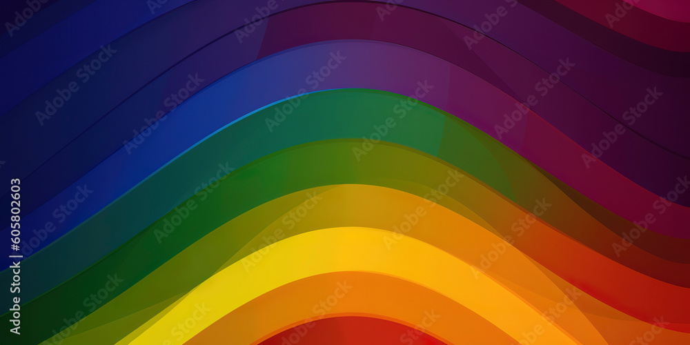 Obraz premium Rainbow of Love: Symbolizing Diversity with the LGBTQ+ Pride Flag. Generated AI