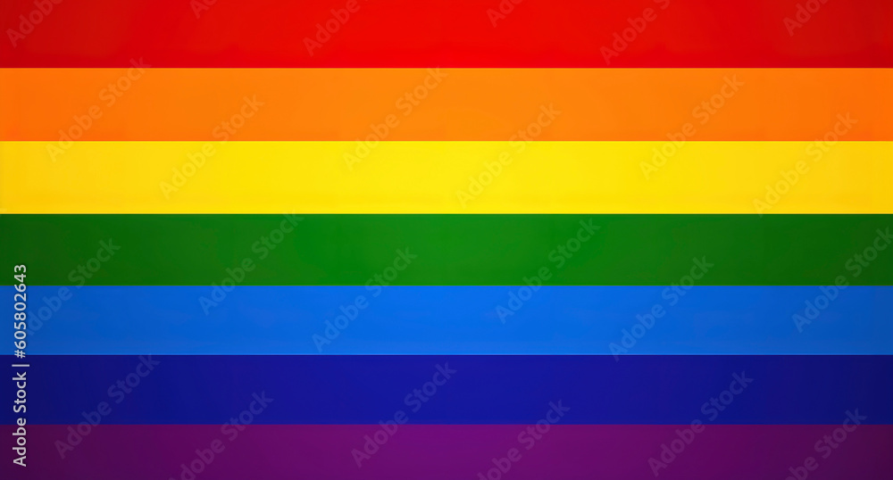 Colors of Pride: Honoring Diversity with the LGBTQ+ Flag's Vibrancy. Generated AI