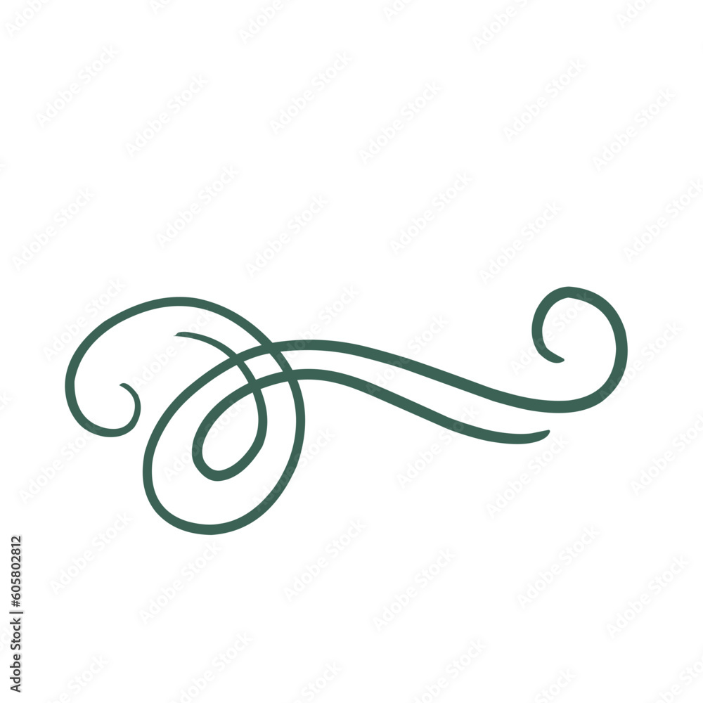 Swirl ornament stroke