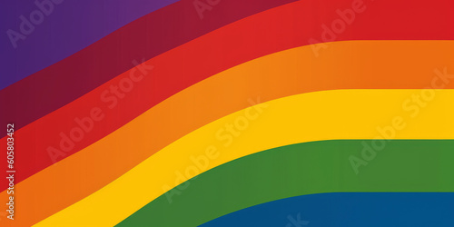 Rainbow of Love  Symbolizing Diversity with the LGBTQ  Pride Flag. Generated AI