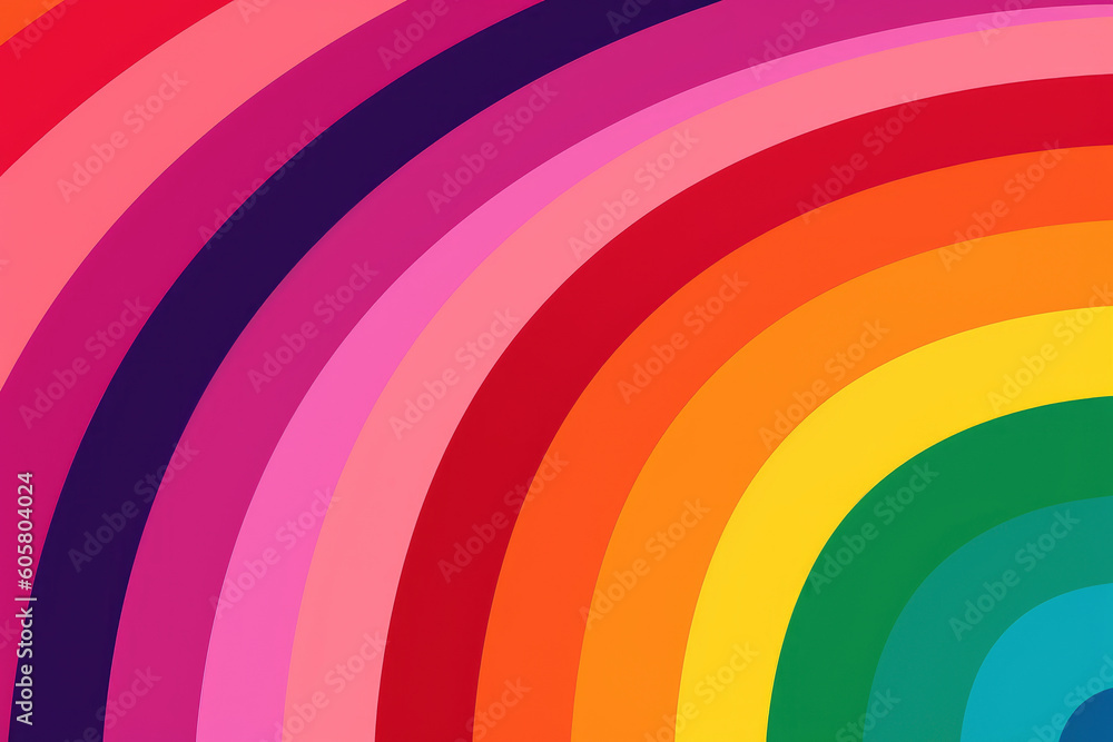 Vibrant Pride: Celebrating Diversity with the LGBTQ+ Flag. Generated AI