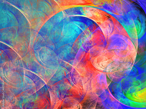 Imagen de arte digital fractal compuesta de ondas translúcidas superpuestas en tonos difuminados mostrando algo que simula ser el desplazamento de materiales gaseosos peligrosos.