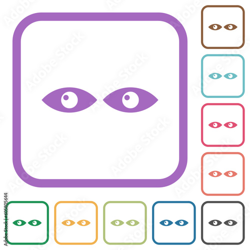 Watching eyes solid simple icons