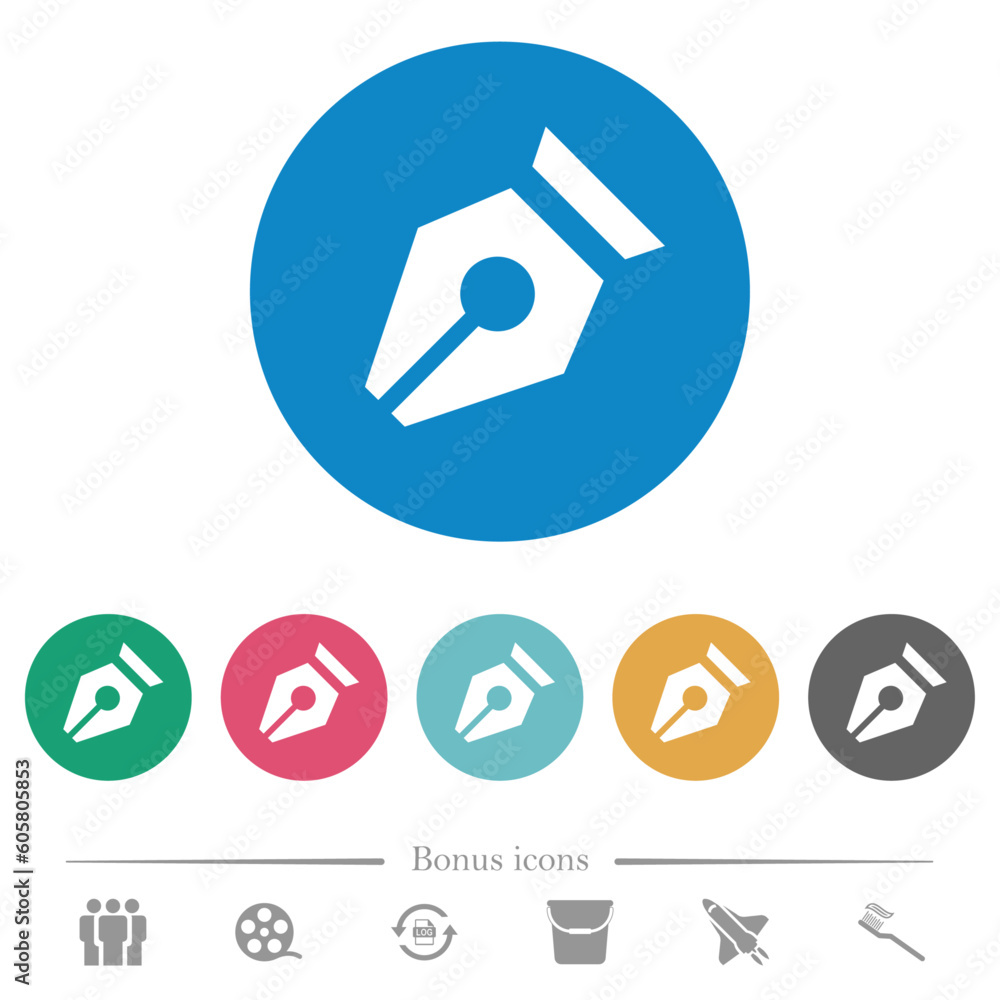 Nib solid flat round icons Nib solid flat round icons
